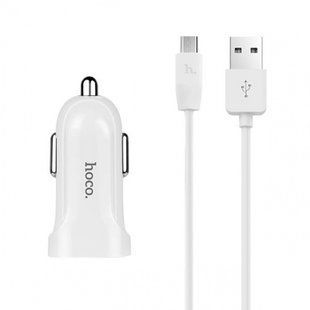 Автомобильное ЗУ Hoco Z2 Charger + Cable (Micro) 1.5A 1USB 81416 фото