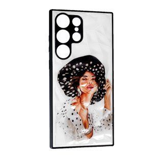 TPU чехол Prisma Ladies на Samsung Galaxy S23 Ultra (на самсунг с23 ультра) Girl in a hat 087741 фото