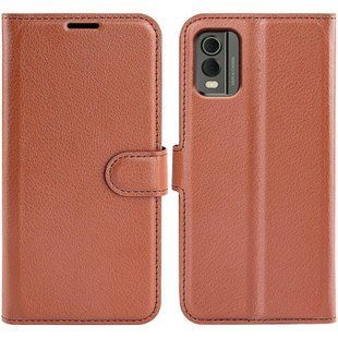Чехол книжка Lichee для Nokia C32 коричневый 89914 фото