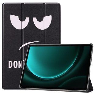 Чехол книжка Crazy Horse для Samsung Galaxy Tab S9 FE Plus (12,4") / dont touch me 093524 фото