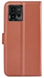 Кожаный чехол книжка Lichee для Motorola G72 коричневый 089765 фото 2