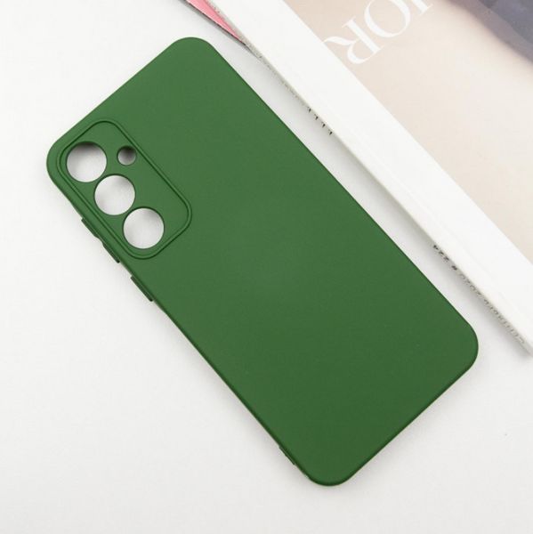 Чохол накладка TPU Liquid Silk для Samsung Galaxy S24 FE / темно-зелений 201173 фото