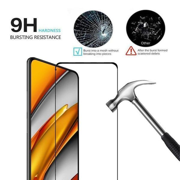 Захисне скло для Xiaomi Poco F3 / чорний 083293 фото