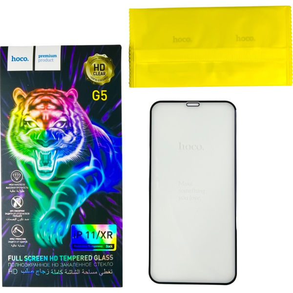 Захисне скло Hoco G5 на iPhone XR (на айфон хр) чорний 085222 фото