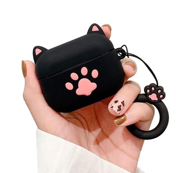 Силіконовий чохол із карабіном для AirPods 4/Paw 098513 фото