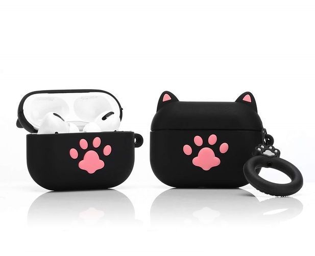 Силіконовий чохол із карабіном для AirPods 4/Paw 098513 фото