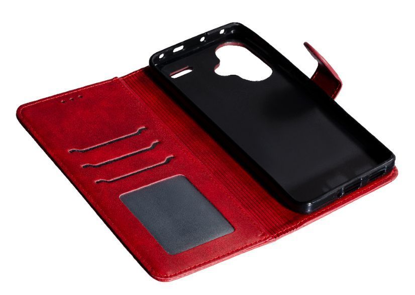Шкіряний чохол-книжка Business Book на Xiaomi Redmi Note 13 Pro Plus (5G) / червоний 095959 фото
