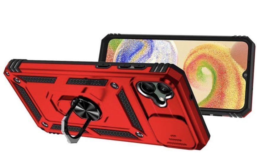 PC + TPU чохол Camshield armor для Samsung Galaxy A04E / червоний 087440 фото