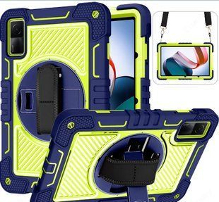 Чехол Carbon Armor Cover Tablet на Xiaomi Redmi Pad SE (11") / (синий + зеленый) 093767 фото
