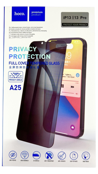 Защитное стекло Hoco A15 на IPhone 13 Pro (на айфон 13 про) черный 085002 фото