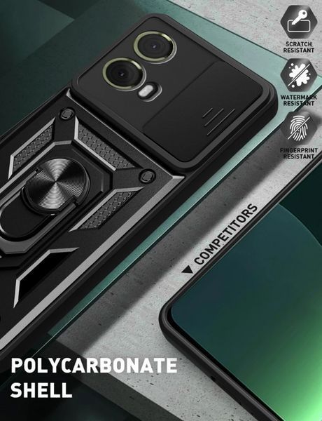 PC + TPU чехол Camshield Armor для Motorola G85 (5G) / черный 200739 фото