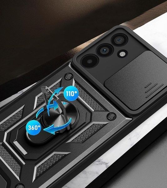 PC + TPU чохол Camshield для Samsung Galaxy M55 (5G) / сріблястий 097053 фото