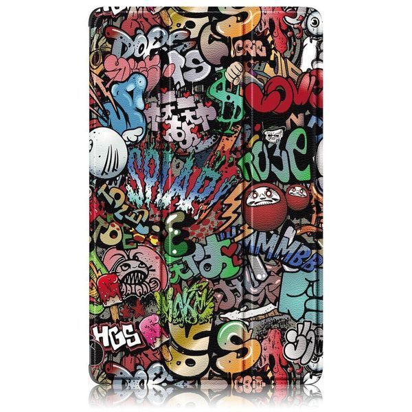 Кожаный чехол книжка Crazy Horse для Lenovo Tab M8 4th Gen graffiti 093868 фото