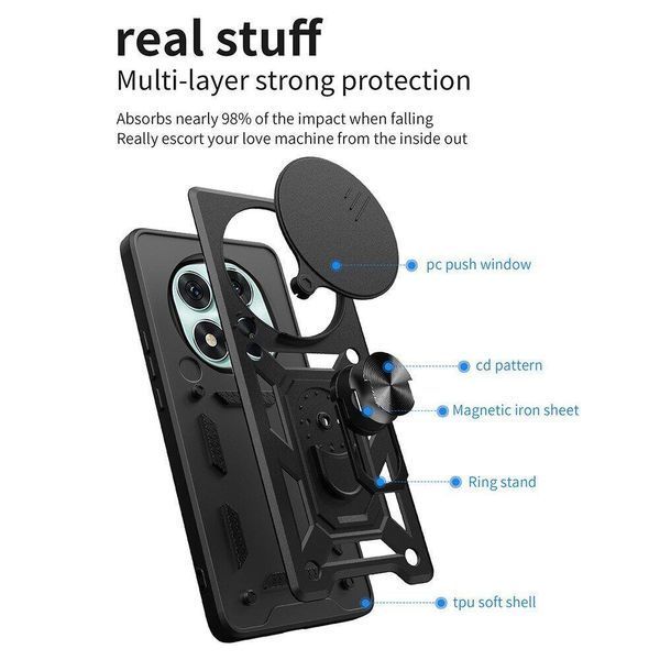 PC + TPU чохол Camshield Armor для Xiaomi Redmi Note 14 Pro (4G) / сріблястий 099817 фото