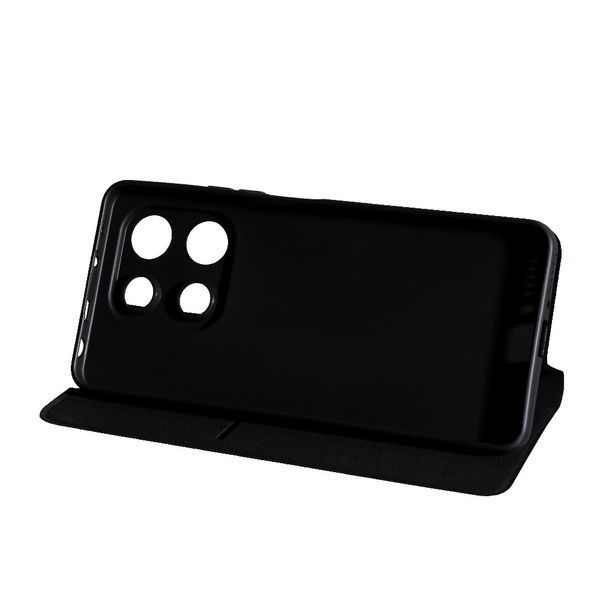 Шкіряний чохол книжка Fibra case на Xiaomi Redmi Note 13 (4G) / бордовий 200792 фото