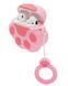 Силіконовий чохол із карабіном для AirPods 4/Cat's paw pink 098514 фото 3