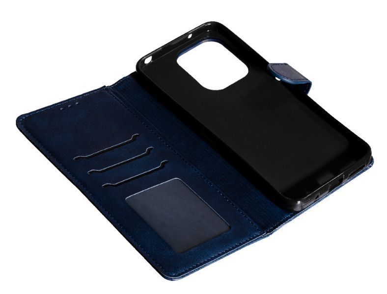 Шкіряний чохол-книжка Business Book на Xiaomi Redmi 13 (4G) / dark blue 200342 фото