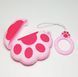 Силіконовий чохол із карабіном для AirPods 4/Cat's paw pink 098514 фото 2