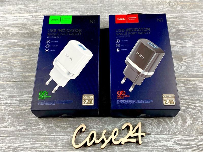 СЗП Hoco N1 2.4 A 1USB (2 кольори) 83936 фото