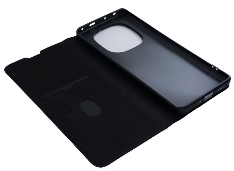 Шкіряний чохол книжка Fibra case на Xiaomi Redmi Note 14 Pro Plus (5G) / чорний 202273 фото