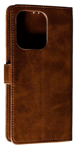 Шкіряний чохол-книжка Business Book на Xiaomi Redmi 13 (4G) / dark brown 200343 фото