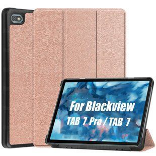 Кожаный чехол книжка Crazy Horse для Blackview Tab 7 розовый 092023 фото