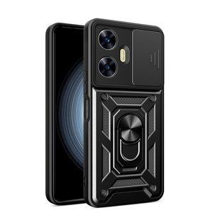 PC + TPU чехол Camshield armor для Realme 10 Pro Plus / черный 89413 фото