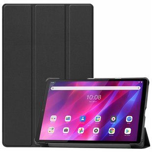 Кожаный чехол книжка Crazy Horse для Lenovo Tab K10 черный 090071 фото