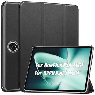 Шкіряний чохол-книжка Crazy Horse для OnePlus Pad (11.61") / чорний 091416 фото