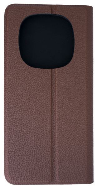 Шкіряний чохол книжка Fibra case на Xiaomi Redmi Note 14 Pro Plus (5G) / коричневий 202274 фото