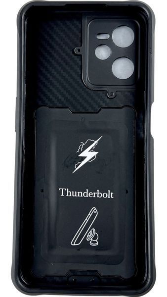 PC + TPU чохол Camshield armor для Realme C35 / чорний 100655 фото