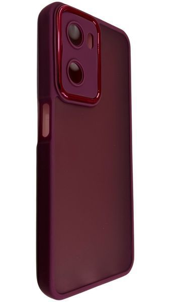 TPU чохол Luxury Metal Lens на Oppo A57S (на оппо а57с) бордовий 087642 фото