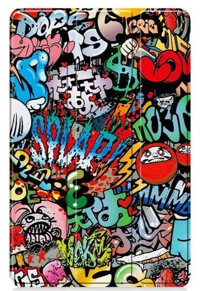 Шкіряний чохол книжка Crazy Horse на планшет Lenovo Xiaoxin Pad Pro (12.7") 2025 / graffiti 202573 фото
