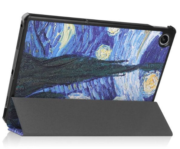 Кожаный чехол книжка Crazy Horse для Lenovo Tab K10 звездная ночь 096365 фото