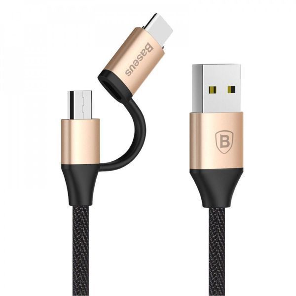Baseus Yiven 2-1 Cable（Micro/Lightning) (1m) (2 кольори) 16799 фото