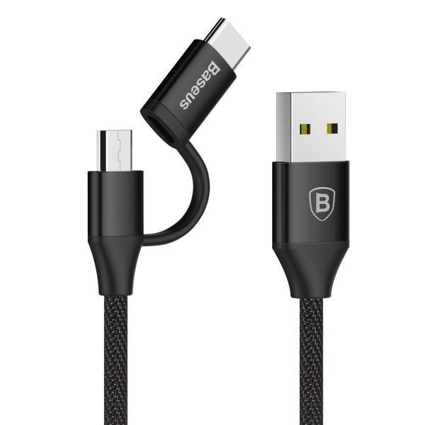 Baseus Yiven 2-1 Cable（Micro/Lightning) (1m) (2 кольори) 16799 фото
