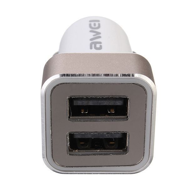 Автомобільна зарядка Awei C-200 на 2 USB (2.4 A) (5 кольорів) 51136 фото