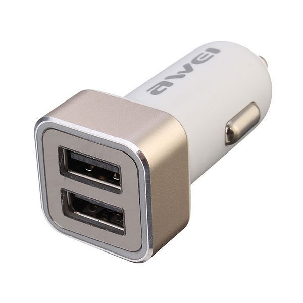 Автомобільна зарядка Awei C-200 на 2 USB (2.4 A) (5 кольорів) 51136 фото