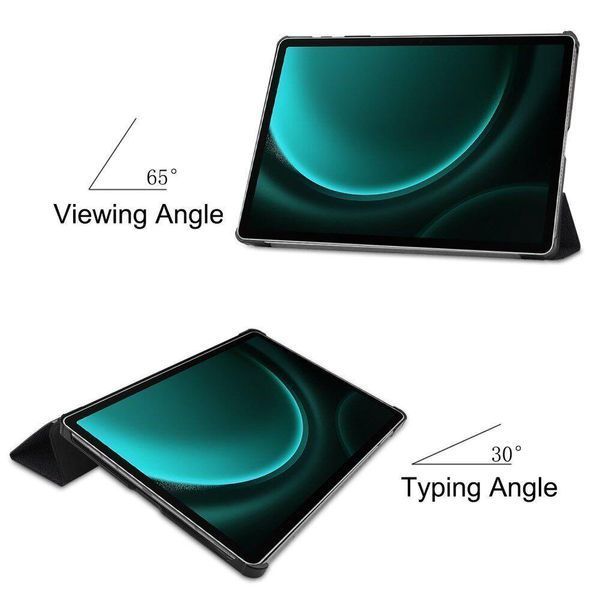 Чохол книжка Crazy Horse для Samsung Galaxy Tab S9 FE Plus (12,4") / чорний 093526 фото