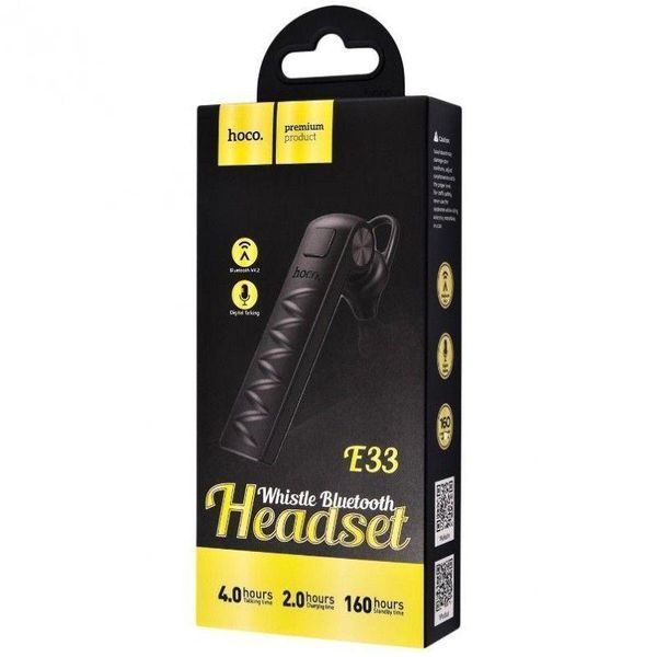Гарнітура Hoco E33 Whistle чорний 16397 фото