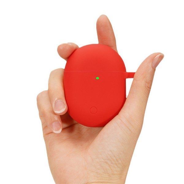 Силіконовий чохол із карабіном для Xiaomi Redmi Airdots 3 Pro червоний 91466 фото