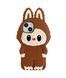 Гумовий 3D чохол Labubu Toy для iPhone 15 Pro Max/коричневий 099549 фото 1