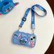 Силіконовий 3D чохол Stitch для iPhone 11 / блакитний (з ремінцем) 098946 фото 1