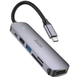 HUB адаптер переходник 6-в-1 HOCO HB28 Type-C to HDMI+PD+USB3.0+USB2.0+SD+TF 86942 фото 1