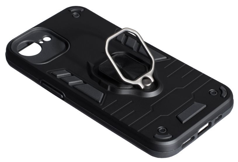 PC + TPU чохол New Transformer для Apple iPhone 16e / чорний 203690 фото