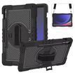 PC + TPU чохол Carbon Armor Cover Tablet на Samsung Galaxy Tab S9 FE Plus (12.4") / чорний