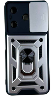 PC + TPU чехол Camshield Armor для Tecno Spark 10 / серебристый 090662 фото