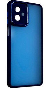 TPU чехол Luxury Metal Lens на Motorola G14 синий 094637 фото