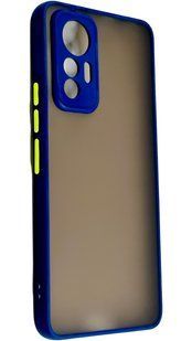 TPU чехол накладка Matte Color Case для Xiaomi 12 Lite синий 092124 фото