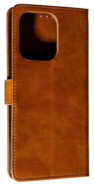 Шкіряний чохол-книжка Business Book на Xiaomi Redmi 13 (4G) / brown 200344 фото